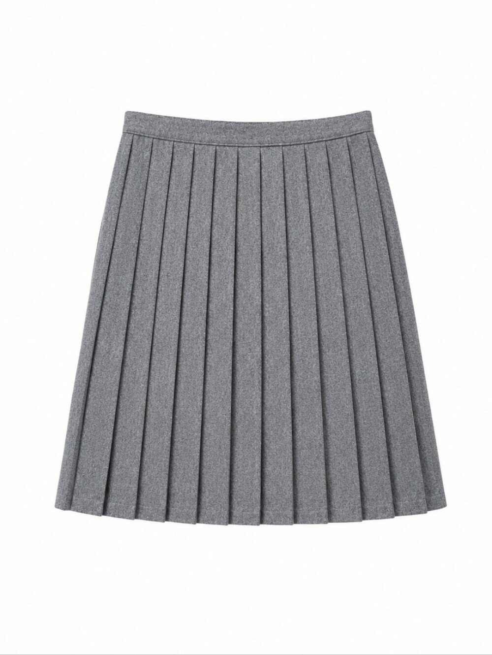 70s USA Made‎ Russ Togs Pleated A-Line Skirt in Heather Gray